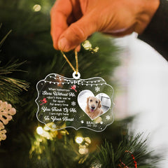Personalized Pet Memorial Acrylic Ornament Think Of Me In Your Heart
