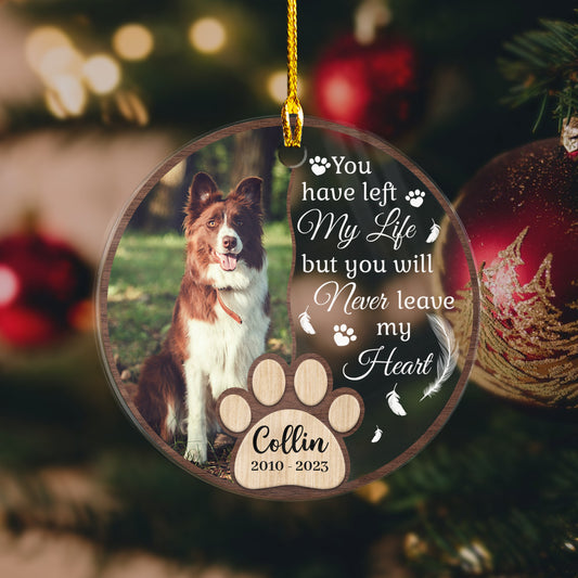Personalized Pet Memorial Acrylic Ornament Will Always Be In My Heart