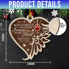 Personalized Pet Memorial Layered Wood Ornament In My Heart