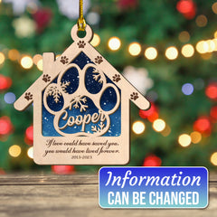 Personalized Pet Memorial Layered Wood Ornament Stay With Me Forever