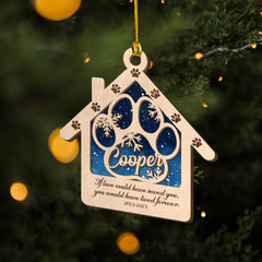 Personalized Pet Memorial Layered Wood Ornament Stay With Me Forever