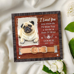 Personalized Pet Memorial Pet Collar Frame Rest Of Mine