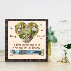 Personalized Pet Memorial Pet Collar Frame Would Have Lived Forever