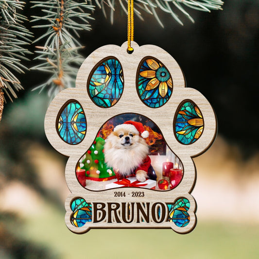 Personalized Pet Memorial Suncatcher Ornament Custom Photo