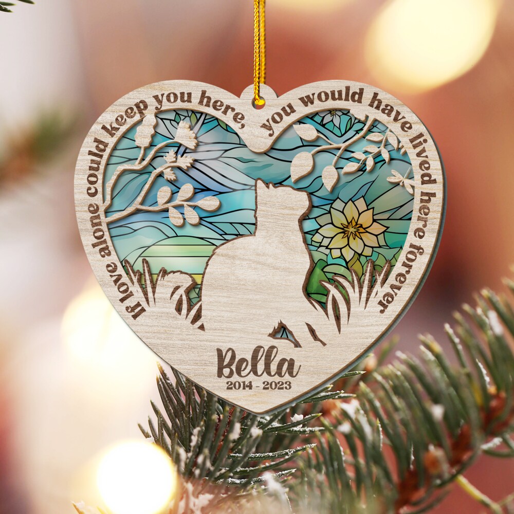 Personalized Pet Memorial Suncatcher Ornament Hope You Stay Me Forever