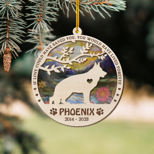 Personalized Pet Memorial Suncatcher Ornament Stay With Me Forever