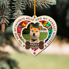 Personalized Pet Memorial Suncatcher Ornament You Were My Favorite