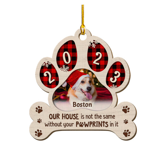 Personalized Pet Memorial Wood Ornament Celebrating The First Birthday