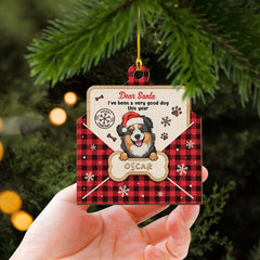 Personalized Pet Memorial Wood Ornament I'Ve Been A Very Good Dog