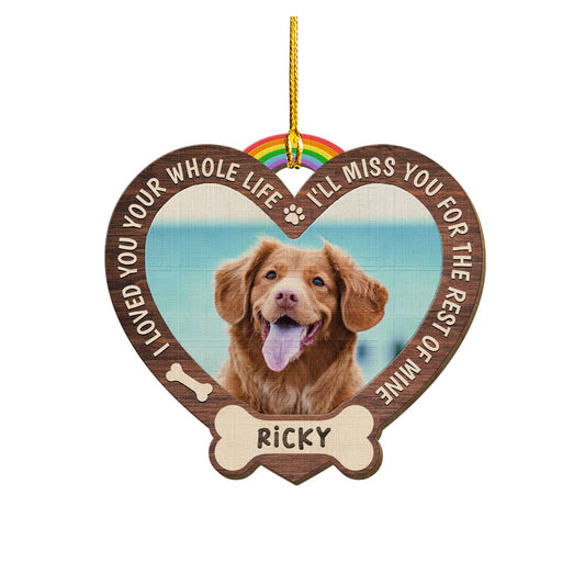 Personalized Pet Memorial Wood Ornament Miss You For The Rest Of Mine