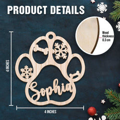 Personalized Pet Ornament Cut Out Custom Name