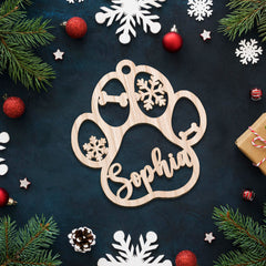 Personalized Pet Ornament Cut Out Custom Name