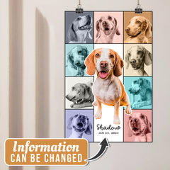 Personalized Pet Poster Decorated With A Dog Image