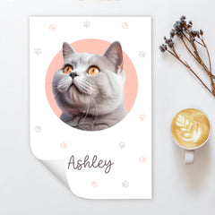 Personalized Pet Poster With A Cat Face