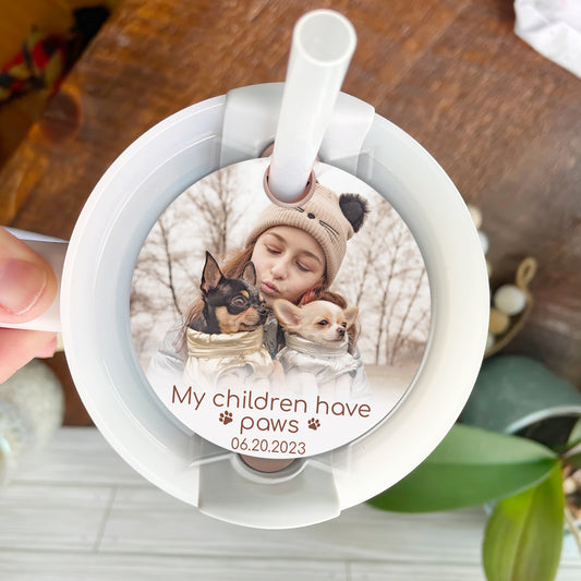 Personalized Pet Tumbler Name Tag My Children Have Paws