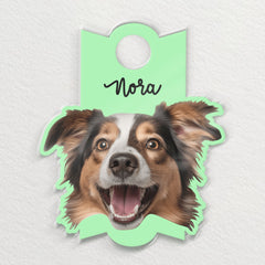 Personalized Pet Tumbler Name Tag With A Dog Head
