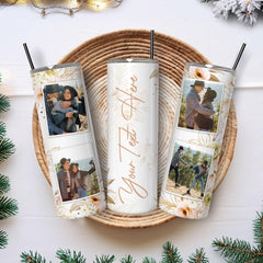 Personalized Photo Skinny Tumbler With Custom Text