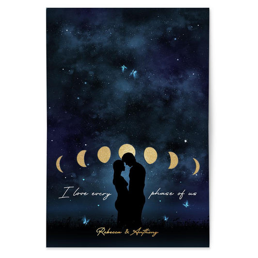 Personalized Romantic Greeting Card For Couple Phase Of Us