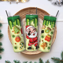 Personalized Santa Skinny Tumbler Christmas Gift