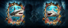 Personalized Shark Mug Decorated Ocean Images
