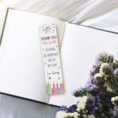 Personalized Teacher Acrylic Bookmark Thank You Gift