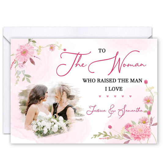 Personalized Thank You Greeting Card For Mother-in-law On Wedding Day