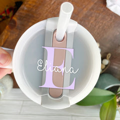 Personalized Tumbler Name Tag With Monogram