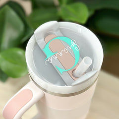 Personalized Tumbler Name Tag With Monogram