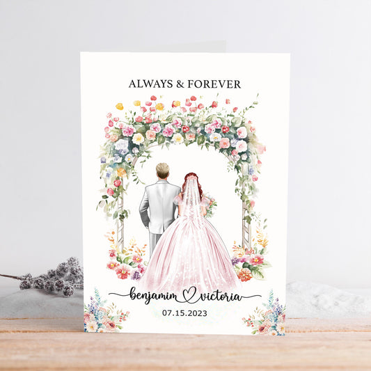 Personalized Wedding Greeting Card Always & Forever
