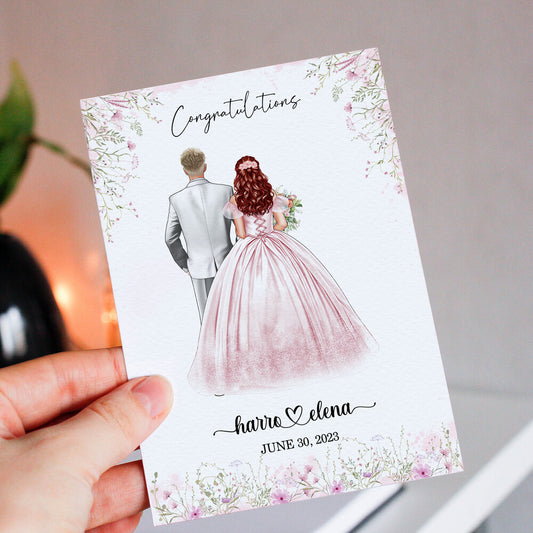 Personalized Wedding Greeting Card Custom Name And Date