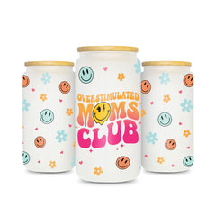 Personalized Women Frosted Bottle With Smiley Face Pattern