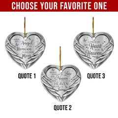 Personalized Memorial Grandma Ornament Custom Photo Ceramic Ornaments 2024 for Grandma Sympathy Gift Loss of Loved One Ornaments Heart Ornaments