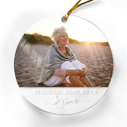 Personalized Memorial Grandma Ornament in Loving Memory Custom Photo Acrylic Ornament 2024 for Customized Grandma Name Ornament