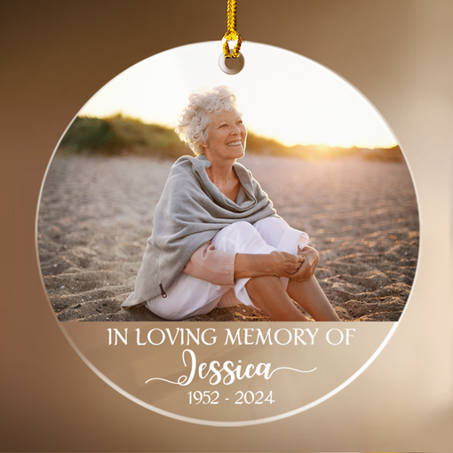 Personalized Memorial Grandma Ornament in Loving Memory Custom Photo Acrylic Ornament 2024 for Customized Grandma Name Ornament