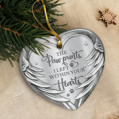 Personalized Dog Memorial Photo Ornament Ceramic Ornaments 2024 for Remembrance Sympathy Gift Dog Memorial Gift Ornament Keepsake Circle Ornaments