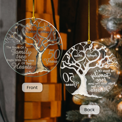 Personalized Anniversary Ornament Married Couple 50th Golden Married Acrylic Ornament 2024 for Xmas Lovers Husband Wife Gift Ideas