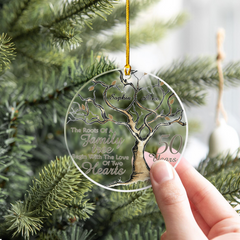 Personalized Anniversary Ornament Married Couple 50th Golden Married Acrylic Ornament 2024 for Xmas Lovers Husband Wife Gift Ideas