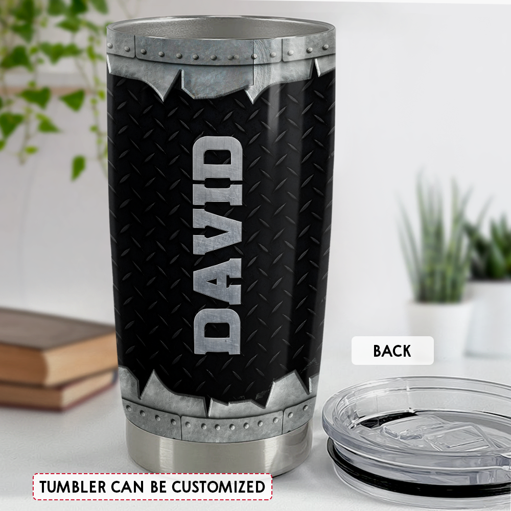 Personalized Dad Tumbler Funny Gifts Metallic Style Father's Day Gift
