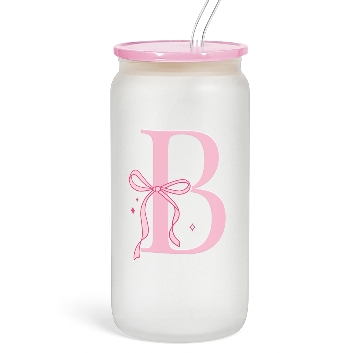 Monogram GlassGlow | Frosted Glass Tumbler 16oz
