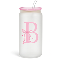 Monogram GlassGlow | Frosted Glass Tumbler 16oz