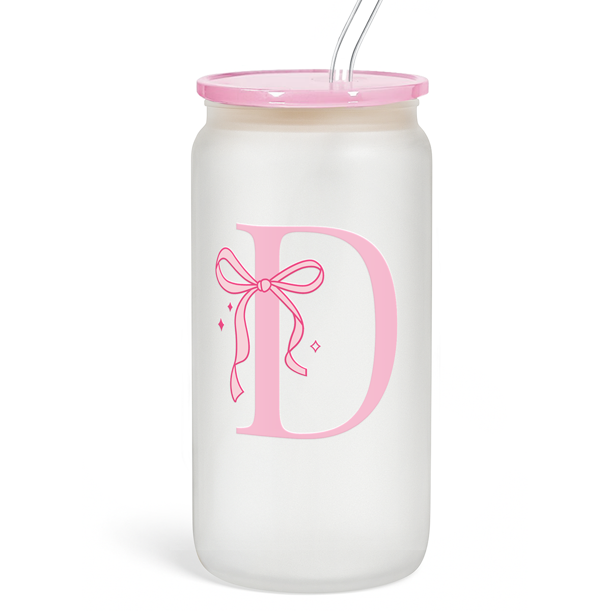 Monogram GlassGlow | Frosted Glass Tumbler 16oz