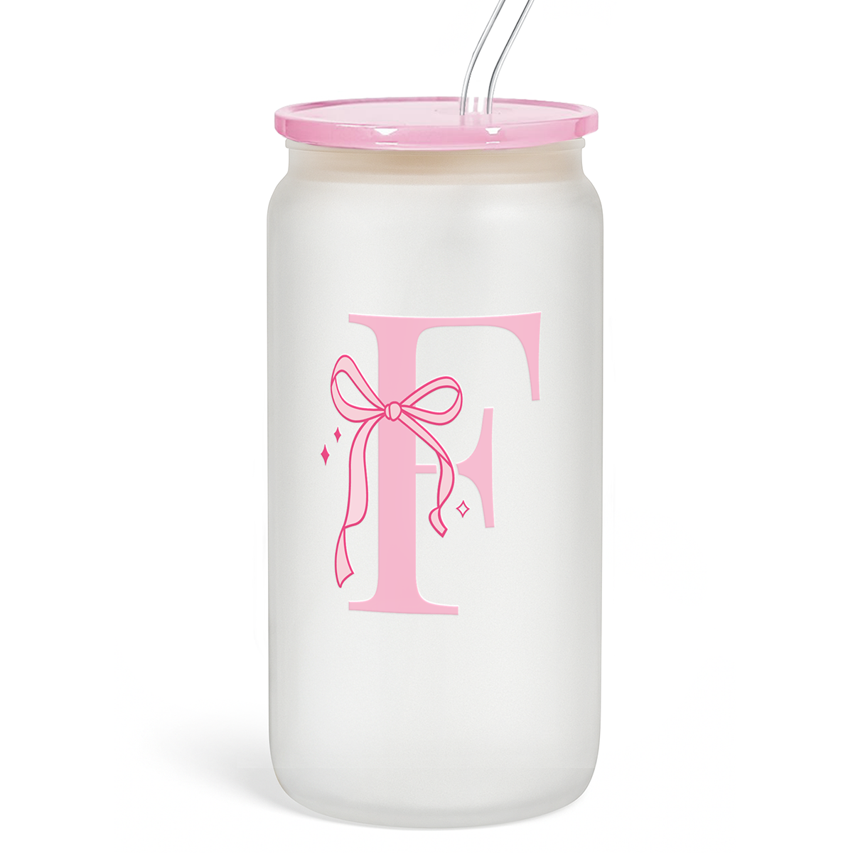 Monogram GlassGlow | Frosted Glass Tumbler 16oz