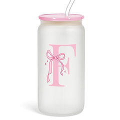 Monogram GlassGlow | Frosted Glass Tumbler 16oz