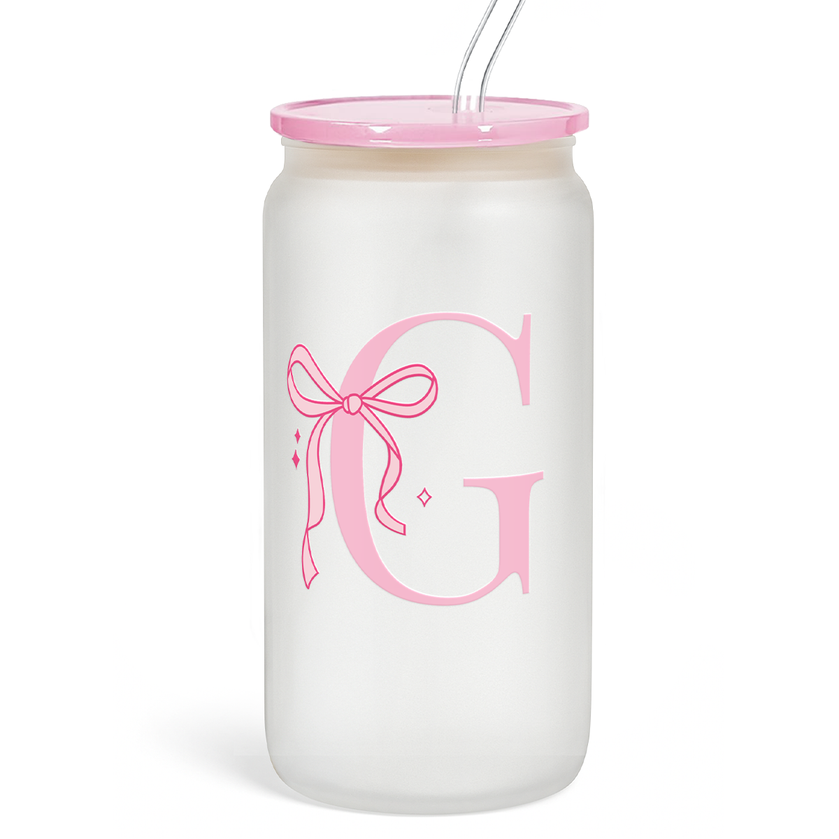 Monogram GlassGlow | Frosted Glass Tumbler 16oz