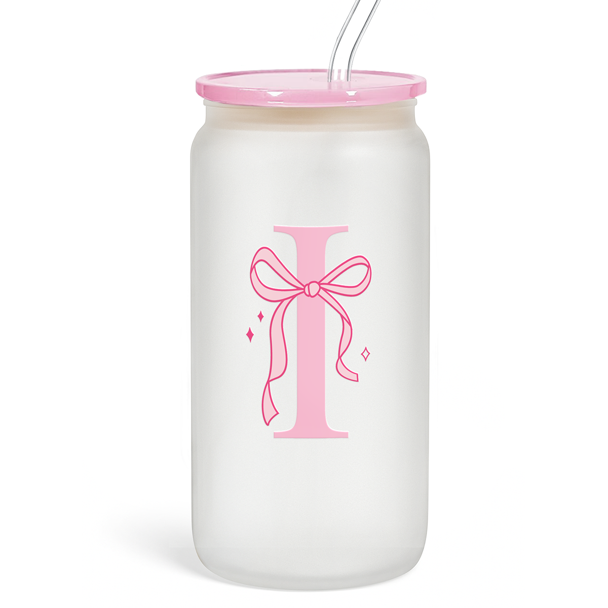 Monogram GlassGlow | Frosted Glass Tumbler 16oz
