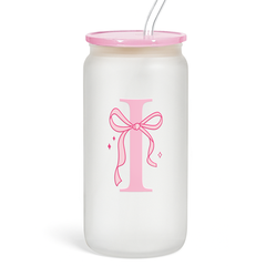Monogram GlassGlow | Frosted Glass Tumbler 16oz