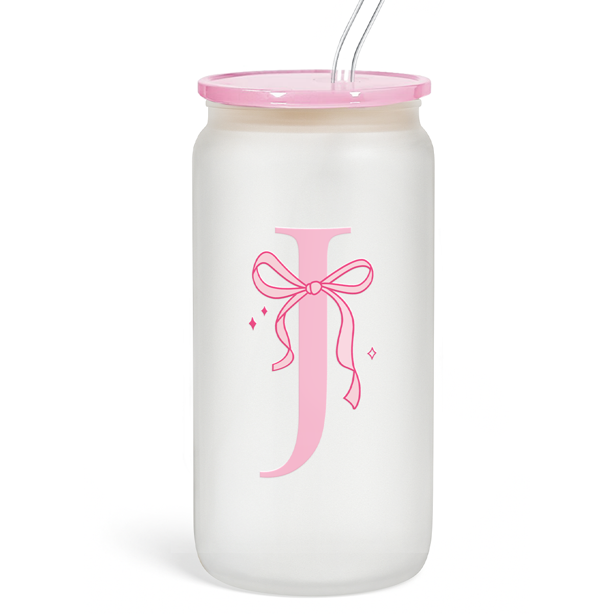 Monogram GlassGlow | Frosted Glass Tumbler 16oz