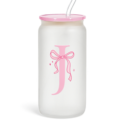 Monogram GlassGlow | Frosted Glass Tumbler 16oz