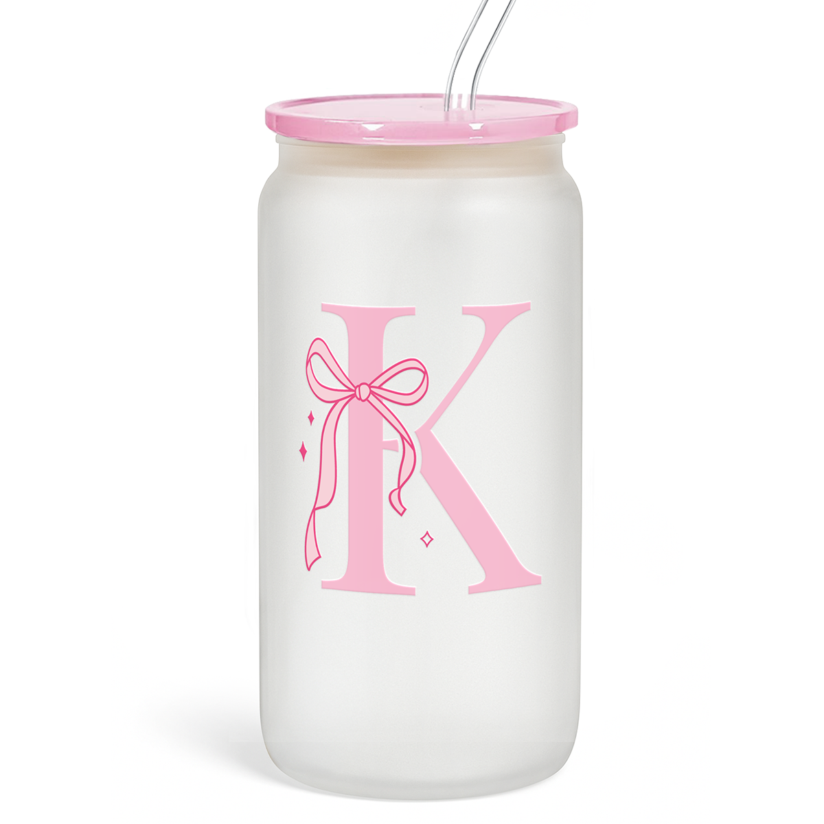 Monogram GlassGlow | Frosted Glass Tumbler 16oz