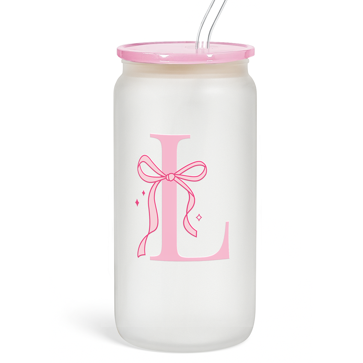 Monogram GlassGlow | Frosted Glass Tumbler 16oz